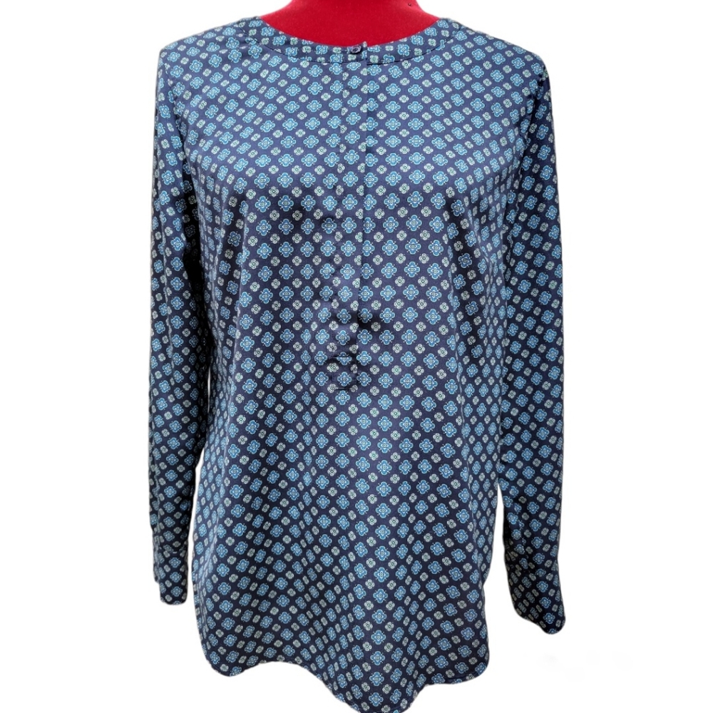 J. Crew long sleeve pullover blouse Medium Petite